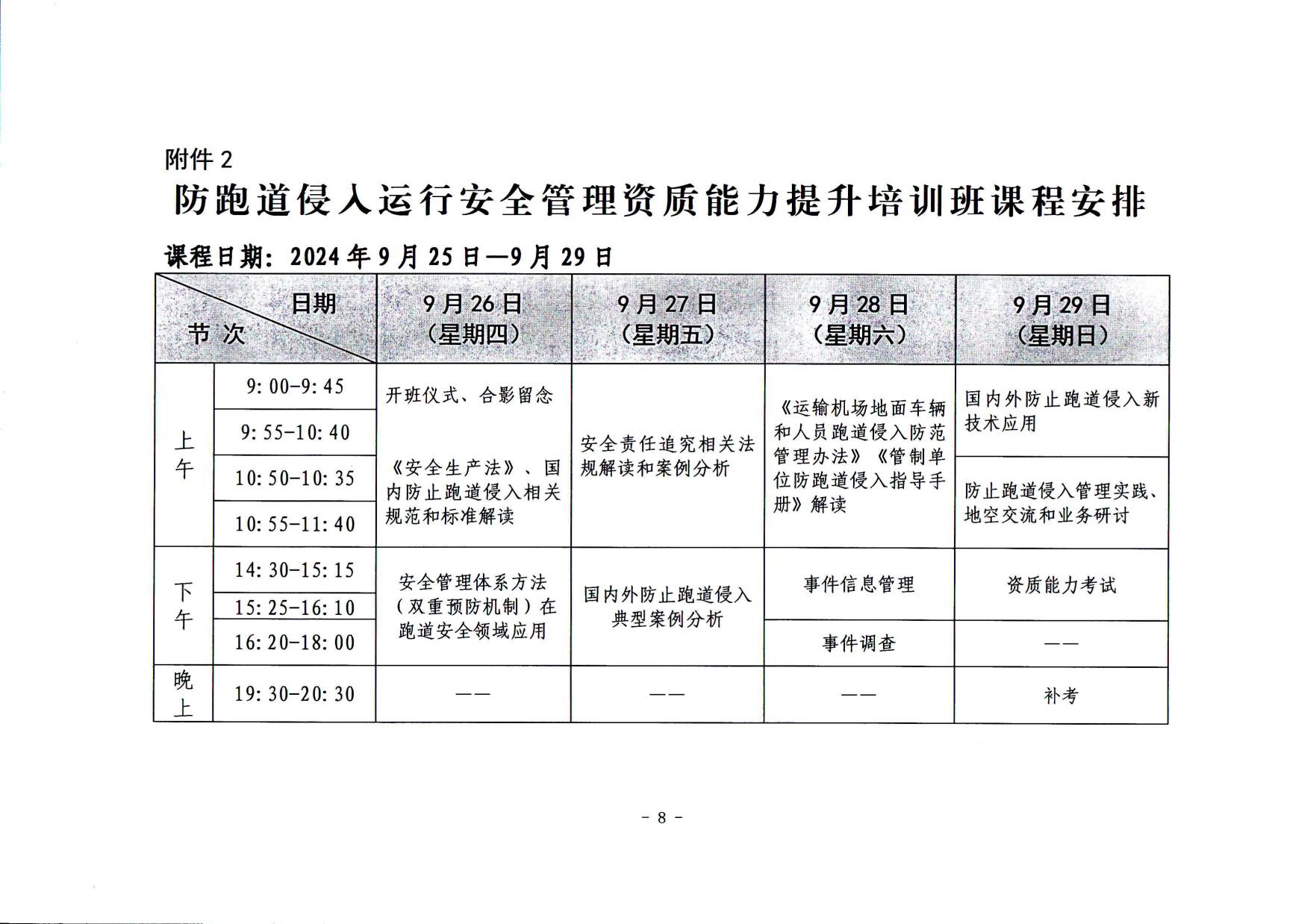 关于举办第二期防跑道侵入（含军民融合机场）及运行安全管理资质能力提升培训班的通知(定稿)_page9.jpg